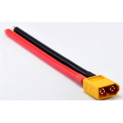 XT60 Male w/ 12AWG Silicone Wire 10cm (1pc) [XT60BAREMALE]
